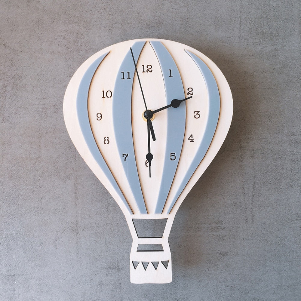 Hot Air Balloon Shape Wall Hanging Clock