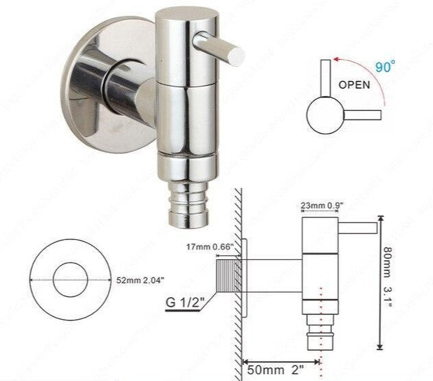 Linus - Chrome Wall Mounted Bathroom Faucet