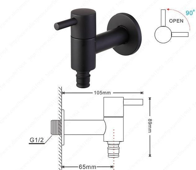 Linus - Chrome Wall Mounted Bathroom Faucet