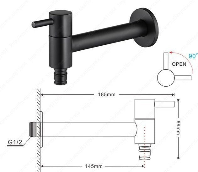 Linus - Chrome Wall Mounted Bathroom Faucet