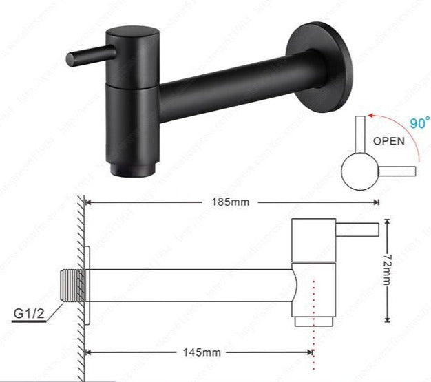 Linus - Chrome Wall Mounted Bathroom Faucet