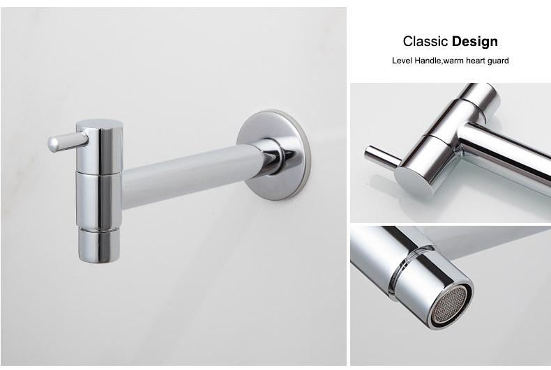 Linus - Chrome Wall Mounted Bathroom Faucet