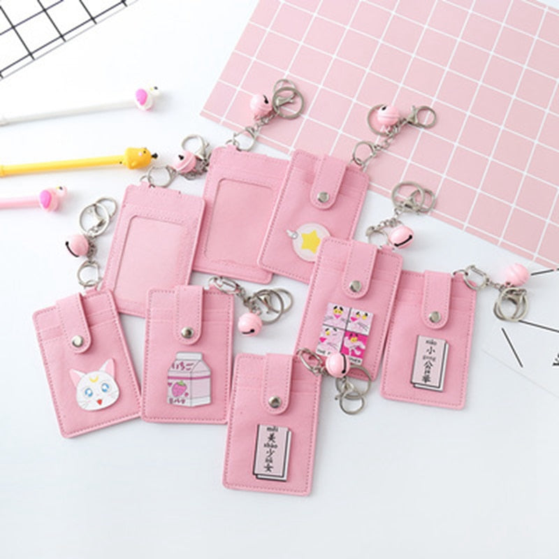 Kawaii Pink Sailor Moon Card ID Holders Bag