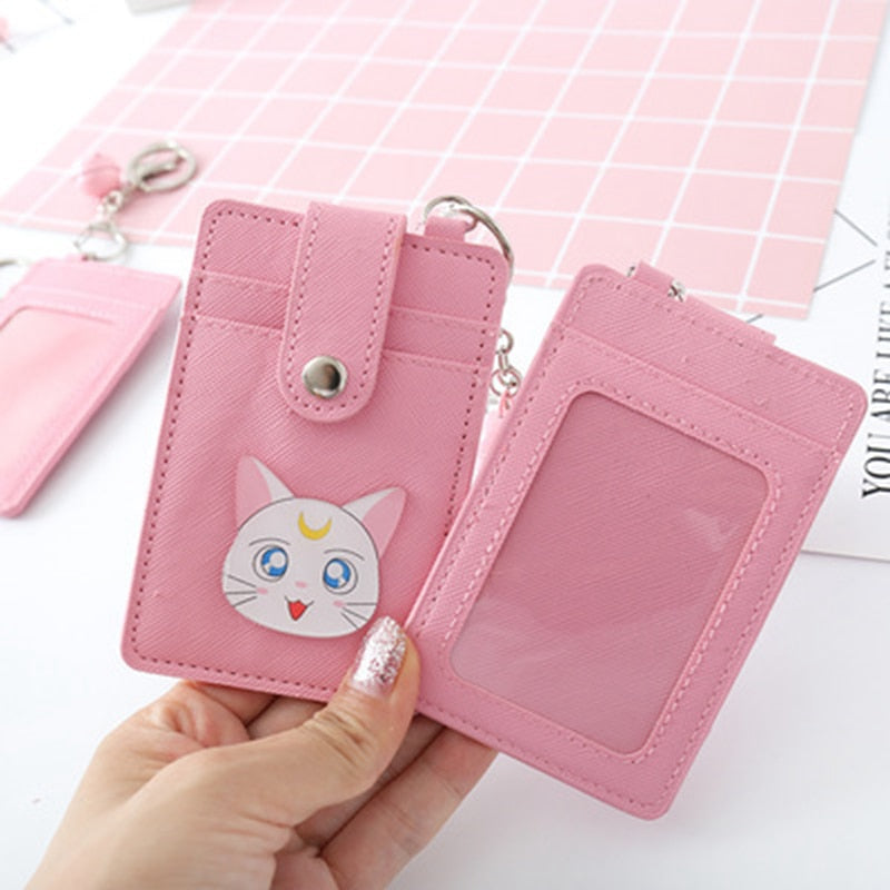 Kawaii Pink Sailor Moon Card ID Holders Bag