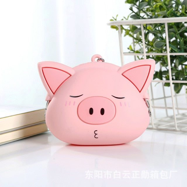 Kawaii Pink Pig Soft Portemonnaie