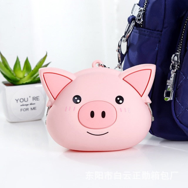 Kawaii Pink Pig Soft Portemonnaie