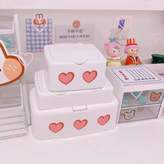 Kawaii Lovely Storage Box with Hearts