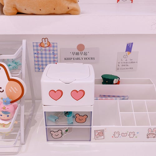 Kawaii Lovely Storage Box with Hearts