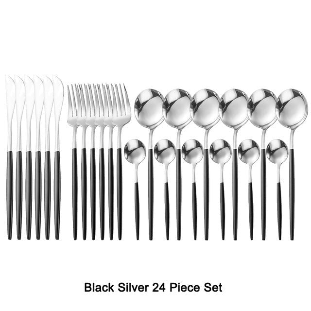 Art Of Food® 24-piece Stainless Steel Cutlery Set, Paris