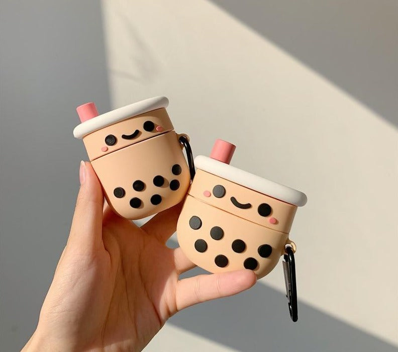 Bubble Tea Kaomoji Süße Kawaii Airpods Hüllen