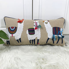 Housse de coussin lombaire en alpaga The Three Amigos