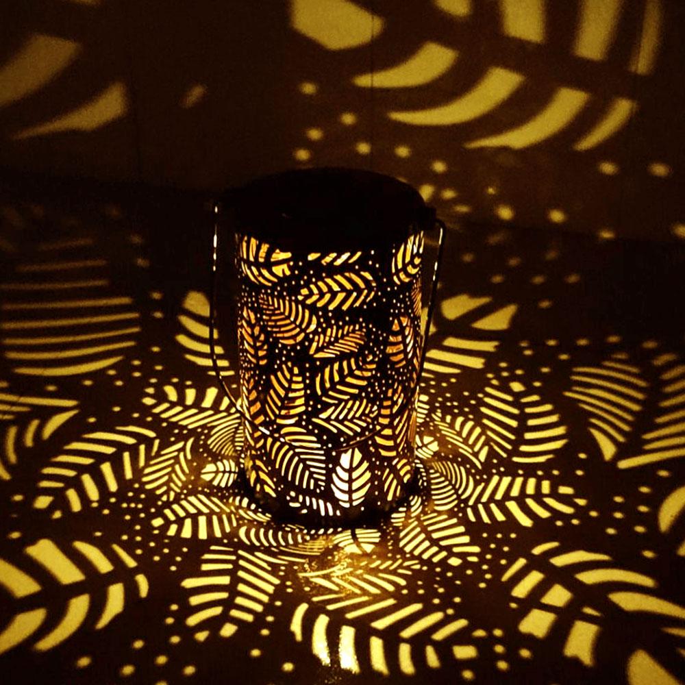 Mateo - Leaf Pattern Shadow Cast Lantern