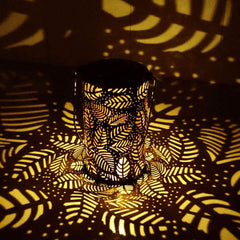 Mateo - Leaf Pattern Shadow Cast Lantern