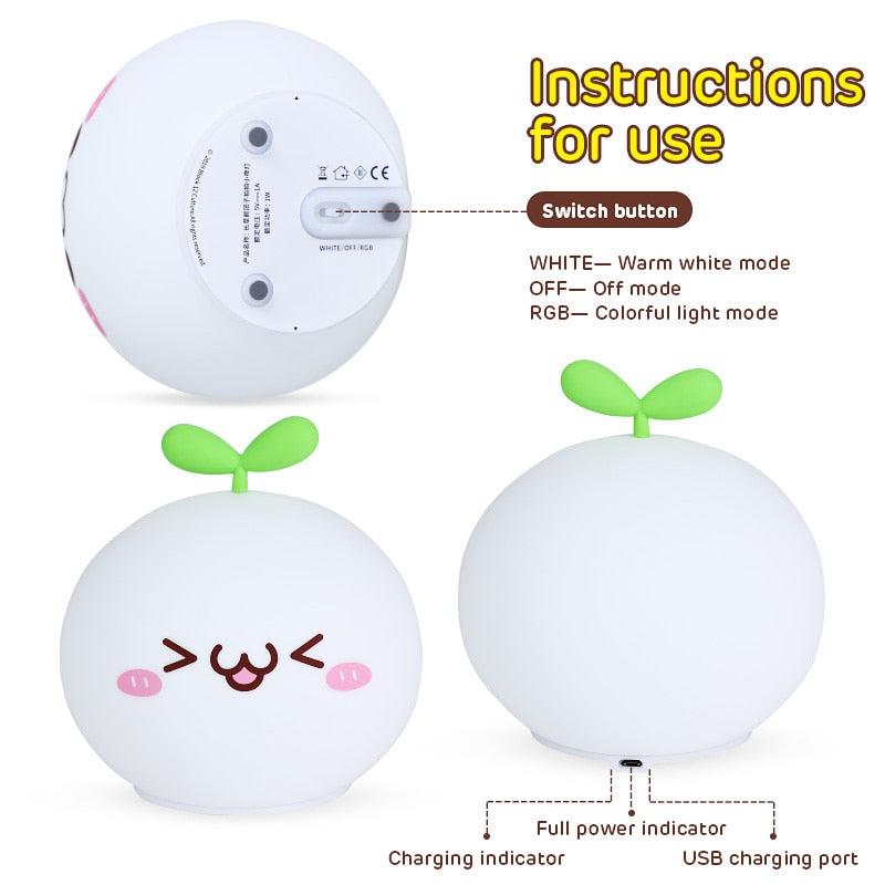 Cute Night Soft Silicon Light Lamp