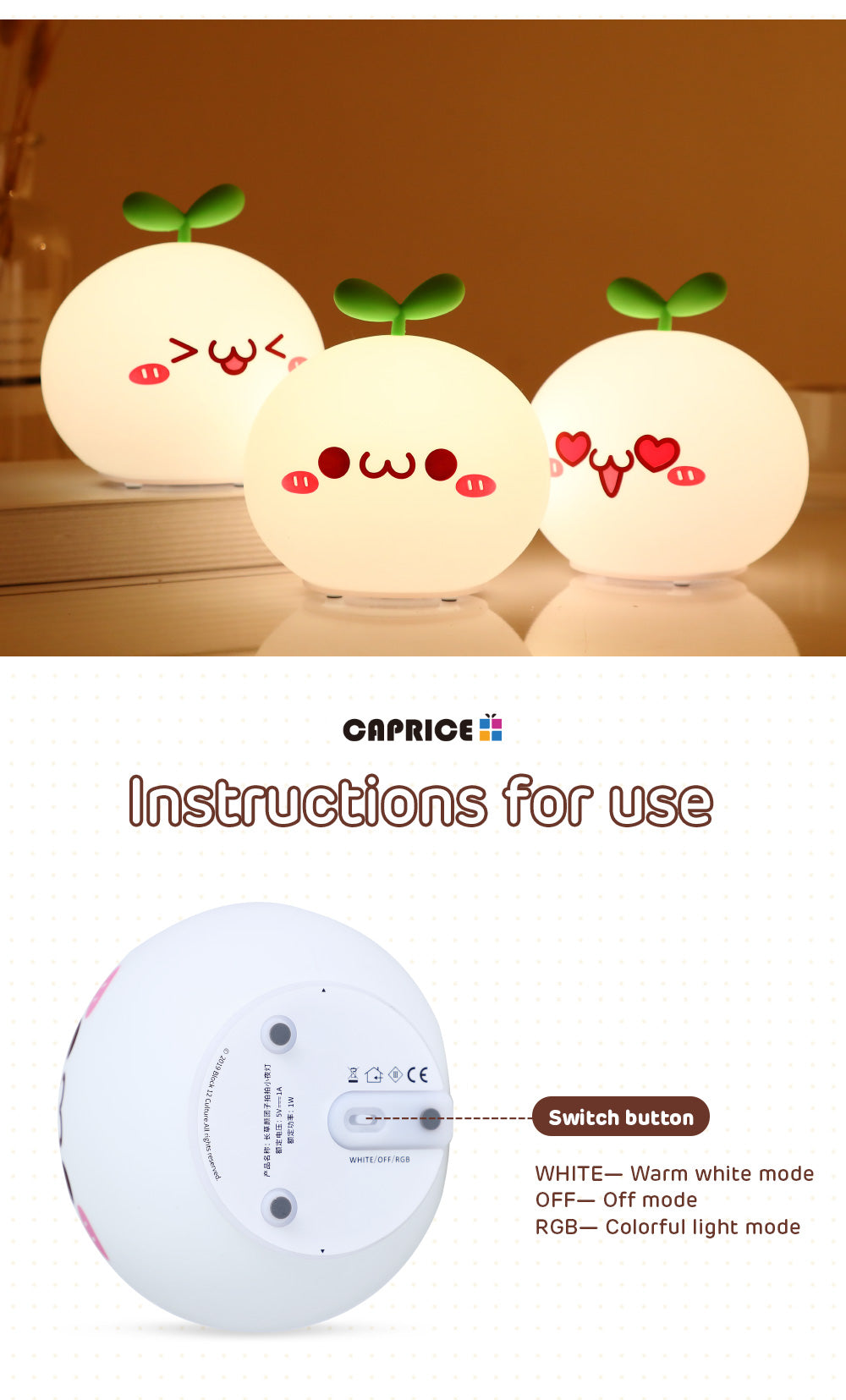 Cute Night Soft Silicon Light Lamp