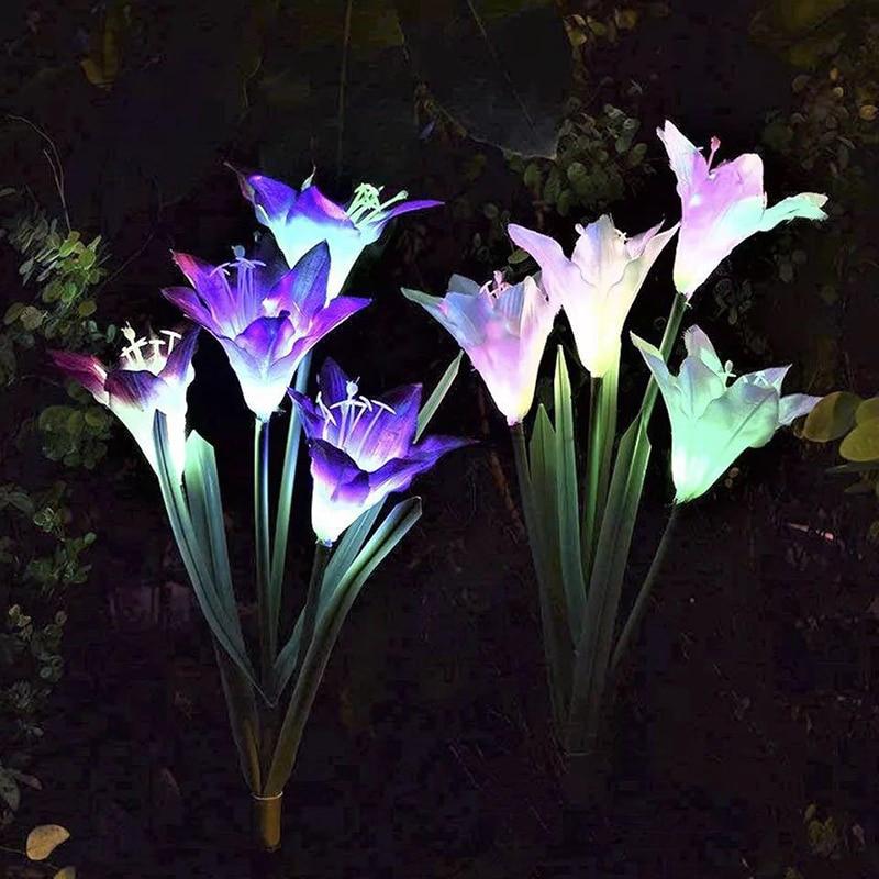 Künstliche Lilien-LED-Gartenleuchten