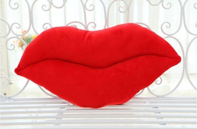 Pink Red Lips Plush Cushion Pillows