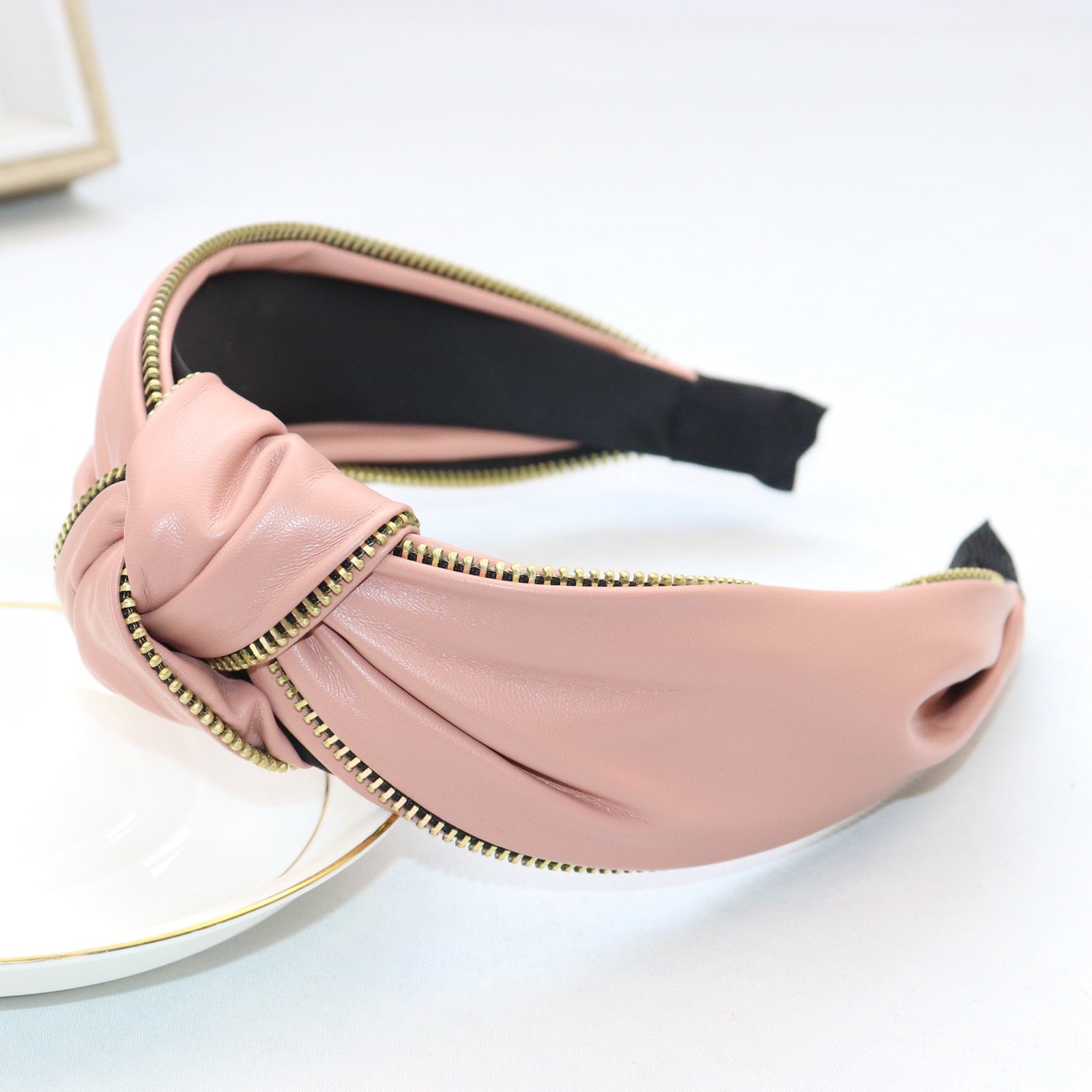 Kpop Zipper Leather Hairband