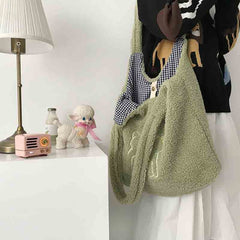 Cute Lamb Plush Shoulder Bag