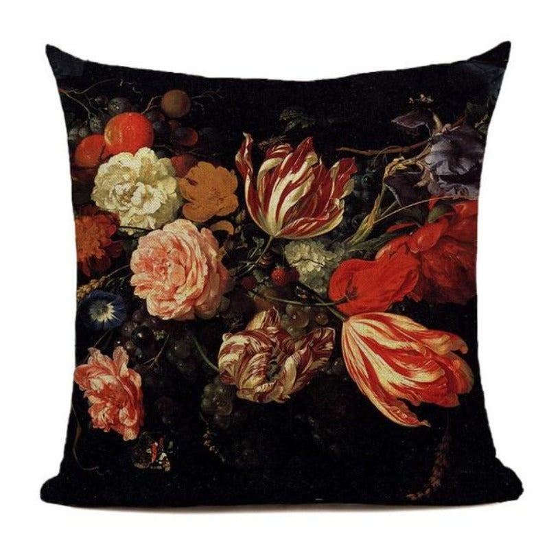 La collection de housses de coussin floral Dark Romance