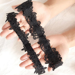 Lolita Lace Embroidery Floral Leg Garters