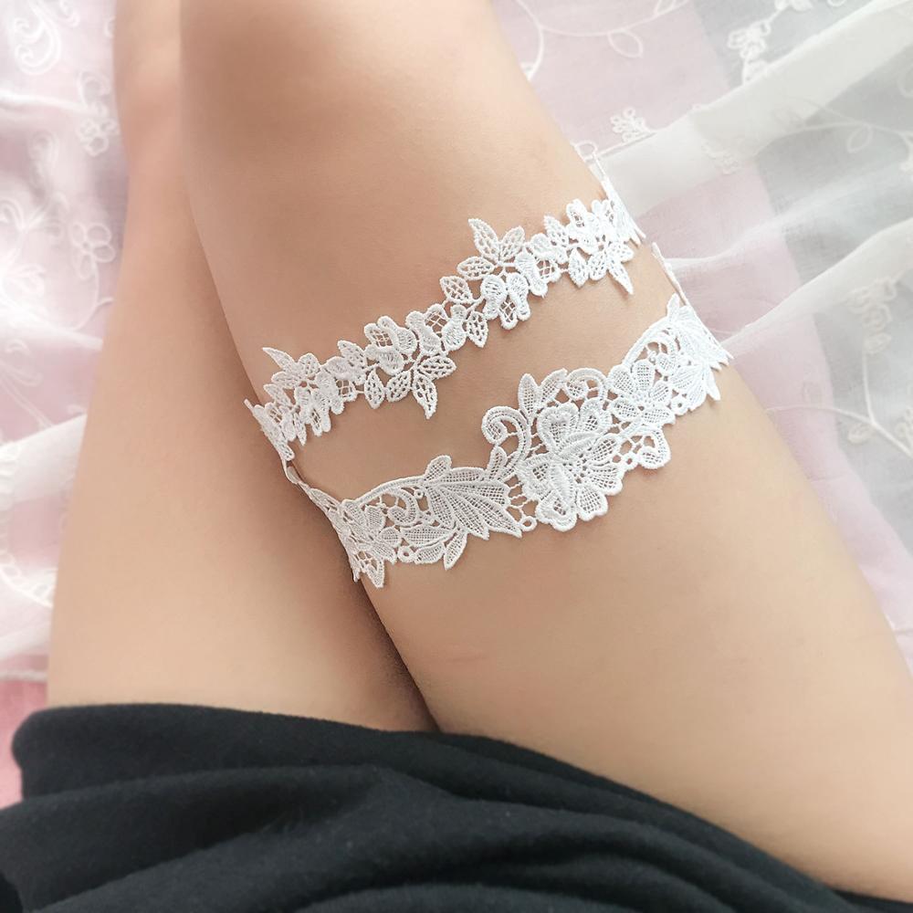 Lolita Lace Embroidery Floral Leg Garters