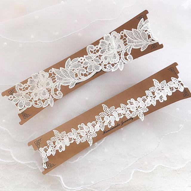 Lolita Lace Embroidery Floral Leg Garters