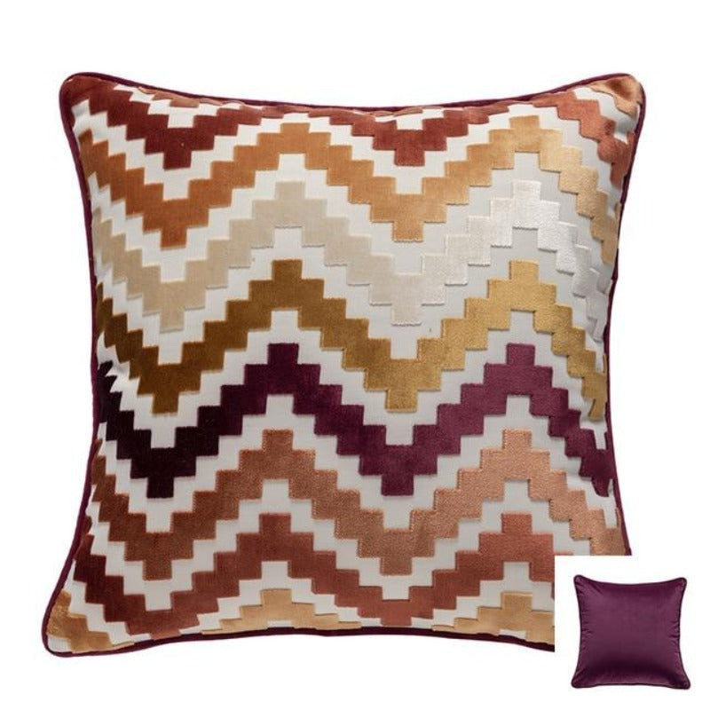 La collection de housses de coussin à chevrons en velours