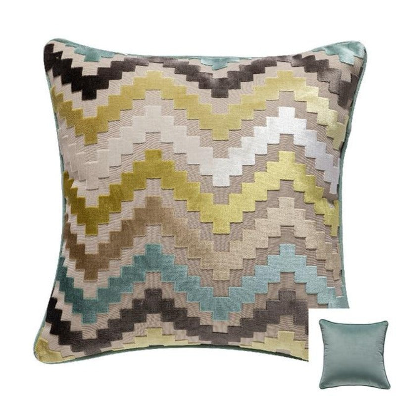 La collection de housses de coussin à chevrons en velours