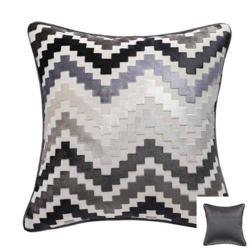 La collection de housses de coussin à chevrons en velours