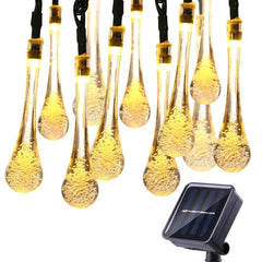 Solar Droplet Bulb String Light