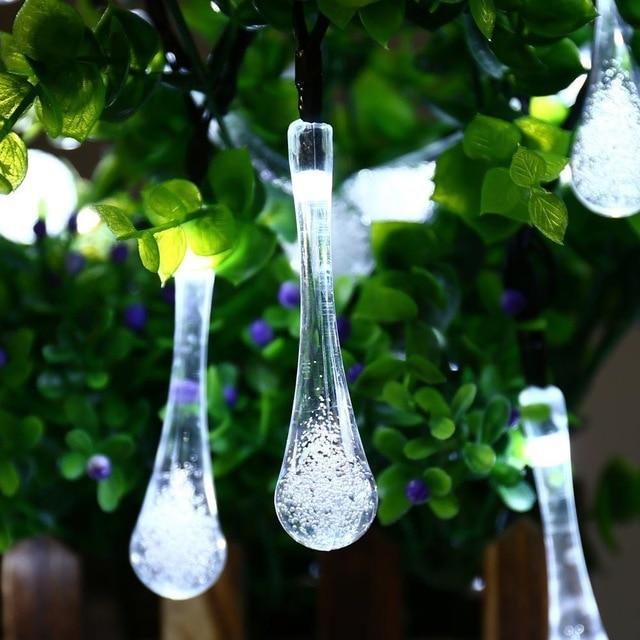 Solar Droplet Bulb String Light