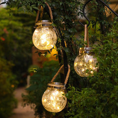 Modern Round Glass Jar Garden Hanging Lamp