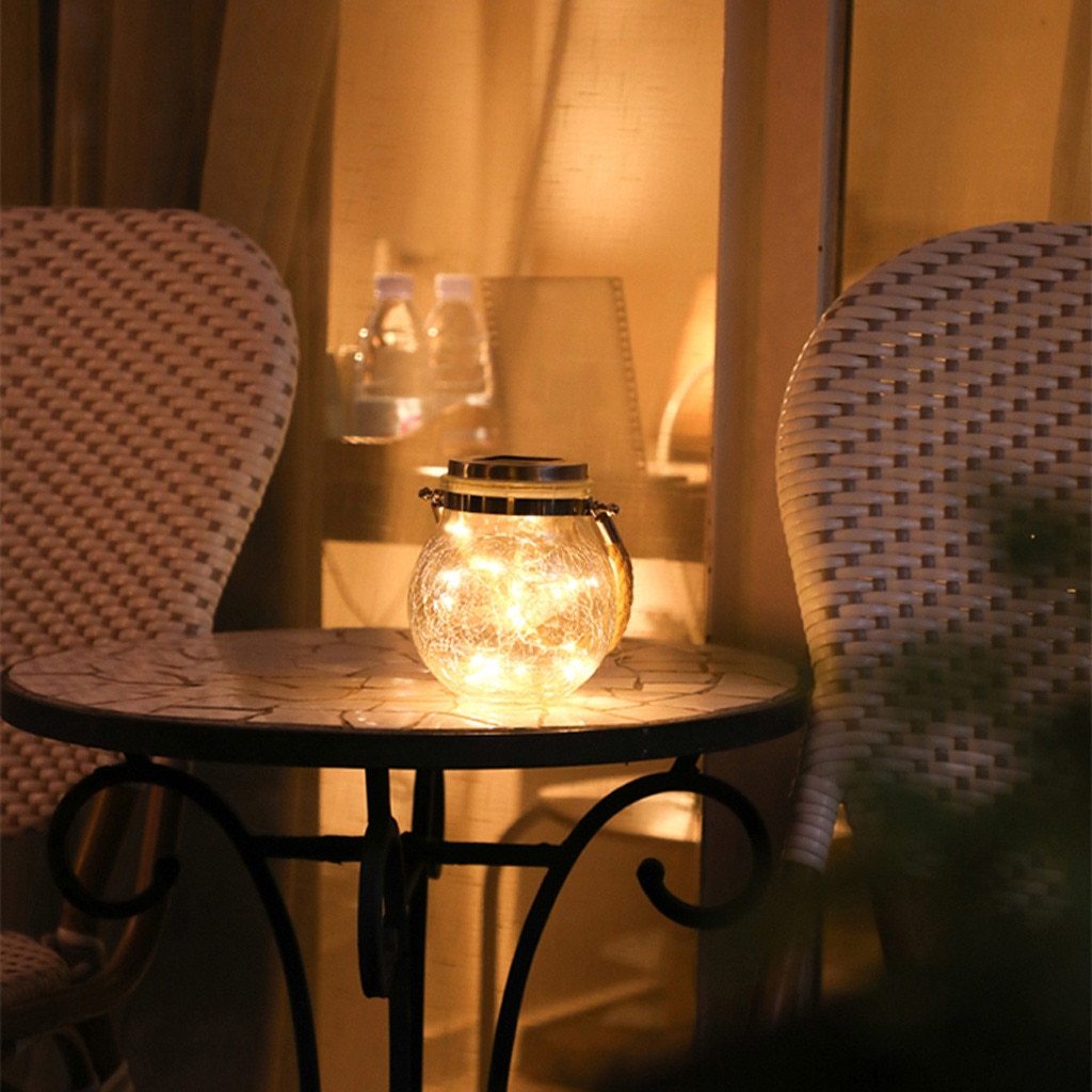 Modern Round Glass Jar Garden Hanging Lamp