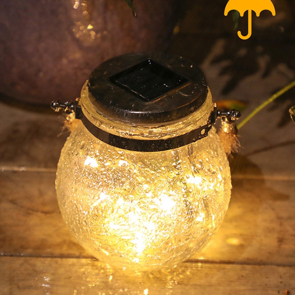 Modern Round Glass Jar Garden Hanging Lamp