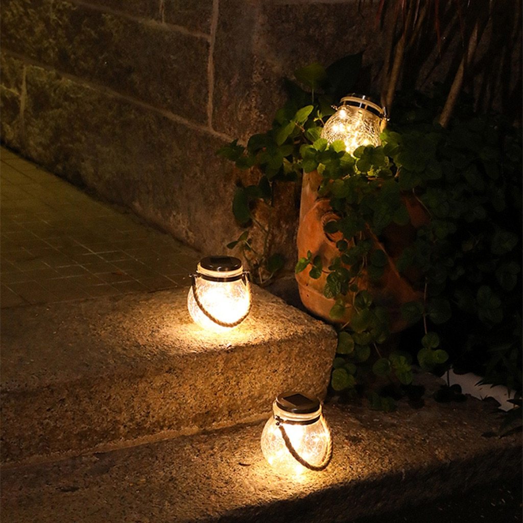 Modern Round Glass Jar Garden Hanging Lamp