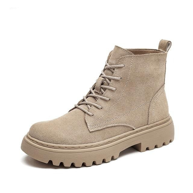 Women Suede Leather Ankle Boots