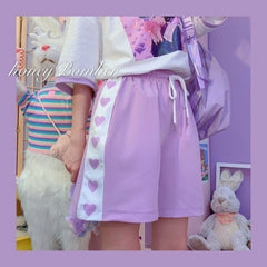 Pantalones cortos Harajuku Love Heart Kawaii