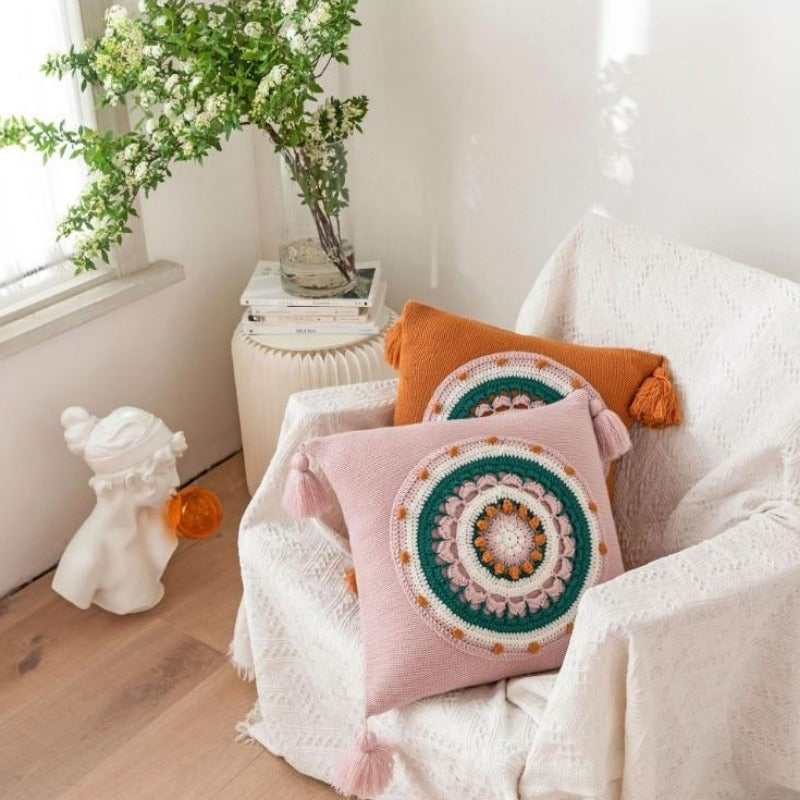 La housse de coussin Mandala au crochet