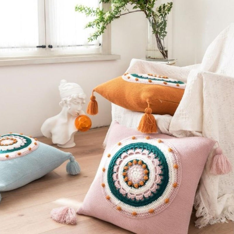 La housse de coussin Mandala au crochet