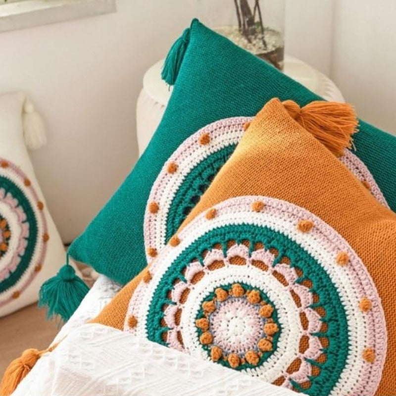 La housse de coussin Mandala au crochet