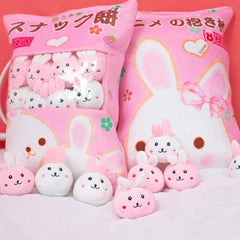 Almohada de peluche de conejo Kawaii