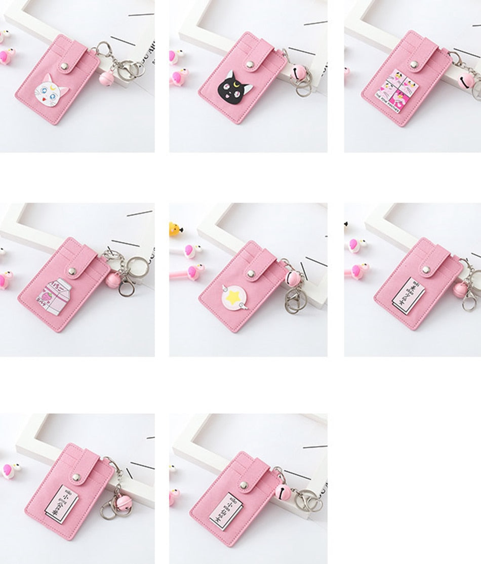 Kawaii Pink Sailor Moon Card ID Holders Bag