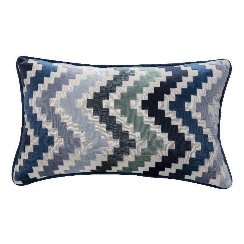 La collection de housses de coussin à chevrons en velours