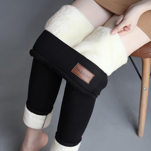 Leggings de forro polar adelgazantes para mujer