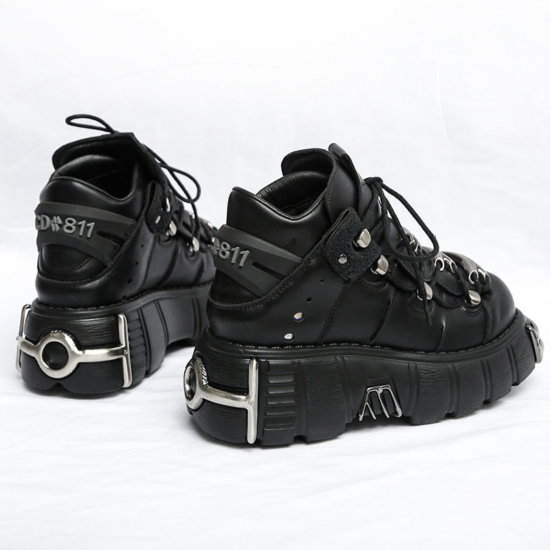 Zapatos deportivos con plataforma estilo punk para mujer