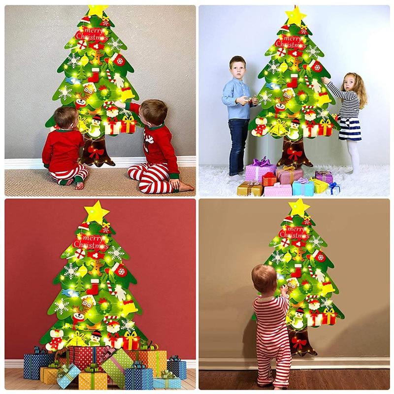 【LAST DAY SALE】DIY Felt LED Christmas Tree Set