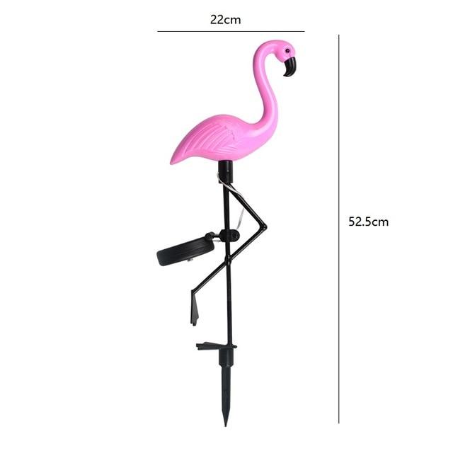 Solar Power Flamingo Garden Lamp