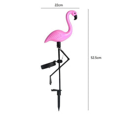 Solar Power Flamingo Garden Lamp