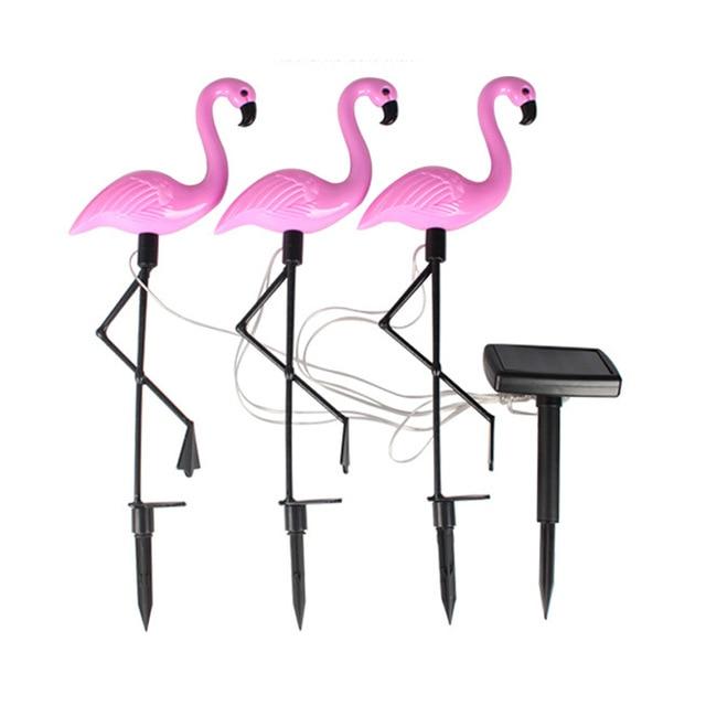 Solar Power Flamingo Garden Lamp